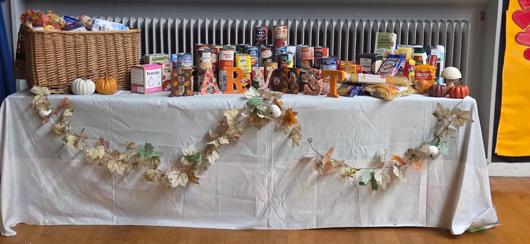 The St Boniface harvest collection of donated food